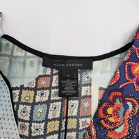 MARC JACOBS パッチワーク シルク サイズ0 ノースリーブ ブラウス シャツ マルチカラー レディース マークジェイコブス【中古】5-0809S♪