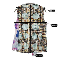 MARC JACOBS パッチワーク シルク サイズ0 ノースリーブ ブラウス シャツ マルチカラー レディース マークジェイコブス【中古】5-0809S♪