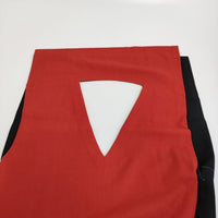 ISSEY MIYAKE ウール混 IL73FH332 サイズ3 バイカラー Vネック ワンピース レッド ブラック レディース イッセイミヤケ【中古】5-0731S♪