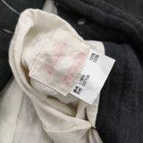 daska ヘリンボーン ウッドボタン リネン サイズ11 ジャケット ブラック レディース ダスカ【中古】5-1018M♪