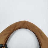 mina perhonen XS9441 anemone 刺繍 リネンシルク egg bag エッグバッグ トート ブラウン グリーン レディース ミナペルホネン【中古】5-0731G♪