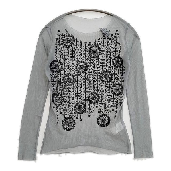 ANTIPAST シースルー ナイロン 長袖Ｔシャツ カットソー ロンＴ グレー レディース アンティパスト【中古】5-1105M∞