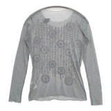 ANTIPAST シースルー ナイロン 長袖Ｔシャツ カットソー ロンＴ グレー レディース アンティパスト【中古】5-1105M∞