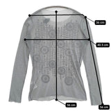 ANTIPAST シースルー ナイロン 長袖Ｔシャツ カットソー ロンＴ グレー レディース アンティパスト【中古】5-1105M∞