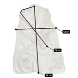 frankygrow 大人サイズ シャツワンピース 総柄 チュニック ホワイト ベージュ レディース フランキーグロウ【中古】5-1105M∞