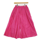 FRANCESCA AMAM LABEL フランチェスカアマンラベル ギャザーワイドイージーパンツ キュロット ピンク レディース【中古】5-1018M♪