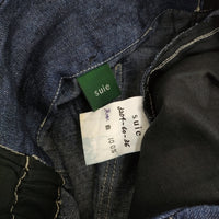 suie リネンデニム 3204-60-36 ハイウエスト タック デニムパンツ ブルー レディース スイ【中古】5-0819M♪