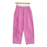 MANAMI SAKURAI マナミ サクライ The painting 手染め テーパード 定価27000円 コットン イージー パンツ ピンク レディース【中古】5-1126M∞