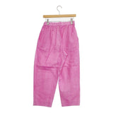 MANAMI SAKURAI マナミ サクライ The painting 手染め テーパード 定価27000円 コットン イージー パンツ ピンク レディース【中古】5-1126M∞