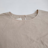 fu-ko フーコ ギャザー コットンタイプライター ワンピース ベージュ レディース【中古】5-0819M♪