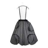 frankygrow オーガンジー ロングスカート ブラック レディース フランキーグロウ【中古】5-1105M∞