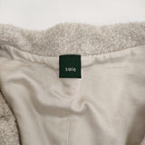 suie 3210-69-07 ウール混 パイル地 ジャケット ショート丈 コート ベージュ レディース スイ【中古】5-1103T♪