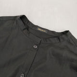 R&D.M.Co- コットン ノーカラー 紐ベルト付き シャツドレス プルオーバー ワンピース ブラック レディース オールドマンズテーラー【中古】5-1105M∞