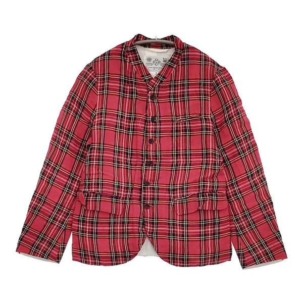 R&D.M.Co- リネン タータンチェック サイズS ジャケット レッド レディース オールドマンズテーラー【中古】5-1018M♪