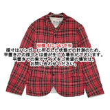 R&D.M.Co- リネン タータンチェック サイズS ジャケット レッド レディース オールドマンズテーラー【中古】5-1018M♪