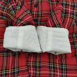 R&D.M.Co- リネン タータンチェック サイズS ジャケット レッド レディース オールドマンズテーラー【中古】5-1018M♪