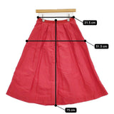 R&D.M.Co- リネンシルク ロングスカート レッド レディース オールドマンズテーラー【中古】5-1105M∞