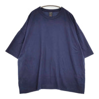 homspun 30/1天竺 BIG Tシャツ M オーバーサイズ ビッグシルエット 半袖Ｔシャツ カットソー ネイビー レディース ホームスパン【中古】5-0809S♪