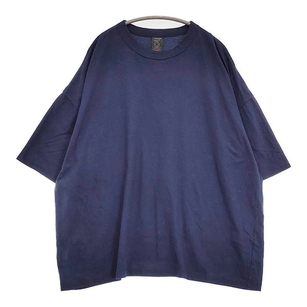 homspun 30/1天竺 BIG Tシャツ M オーバーサイズ ビッグシルエット 半袖Ｔシャツ カットソー ネイビー レディース ホームスパン【中古】5-0809S♪