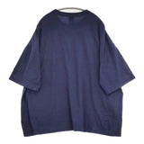 homspun 30/1天竺 BIG Tシャツ M オーバーサイズ ビッグシルエット 半袖Ｔシャツ カットソー ネイビー レディース ホームスパン【中古】5-0809S♪