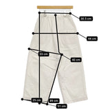 ゴーシュ カツラギワイドパンツ G184-P030 サイズ2 パンツ ホワイト レディース ゴーシュ【中古】5-1018G♪