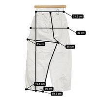 かぐれ コットンクロップドパンツ GA46-24M016 定価15400円 イージー クロップドパンツ ホワイト レディース かぐれ【中古】5-0815M♪