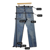 Oblada オブラダ 1980 USED BLUE ストレートデニム 26 定価27500円 ジーンズ デニムパンツ ブルー レディース【中古】5-1103G∞