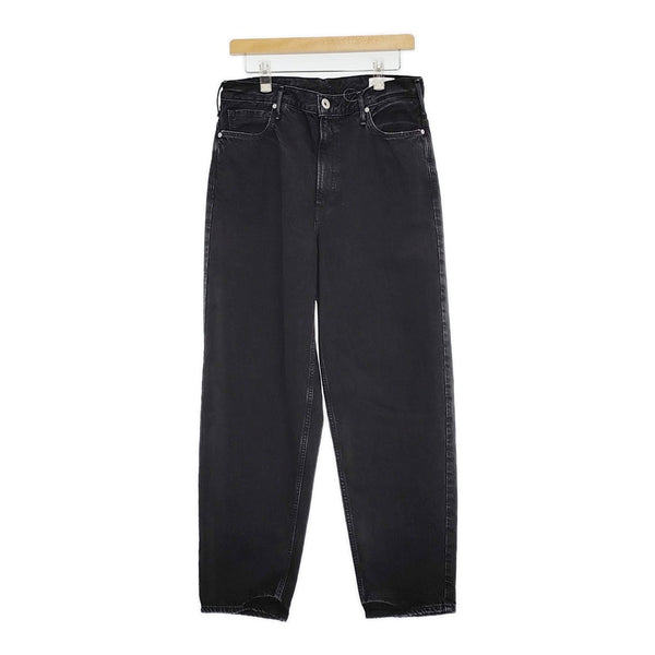 upper hights THE JACKSON JET BLACK 27 ワイドテーパードブラックデニム デニムパンツ ブラック レディース アッパーハイツ【中古】5-0731G♪