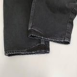 upper hights THE JACKSON JET BLACK 27 ワイドテーパードブラックデニム デニムパンツ ブラック レディース アッパーハイツ【中古】5-0731G♪