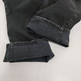 upper hights THE JACKSON JET BLACK 27 ワイドテーパードブラックデニム デニムパンツ ブラック レディース アッパーハイツ【中古】5-0731G♪