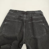 upper hights THE JACKSON JET BLACK 27 ワイドテーパードブラックデニム デニムパンツ ブラック レディース アッパーハイツ【中古】5-0731G♪