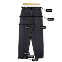 upper hights THE JACKSON JET BLACK 27 ワイドテーパードブラックデニム デニムパンツ ブラック レディース アッパーハイツ【中古】5-0731G♪
