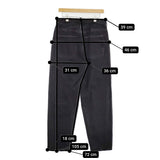 upper hights THE JACKSON JET BLACK 27 ワイドテーパードブラックデニム デニムパンツ ブラック レディース アッパーハイツ【中古】5-0731G♪