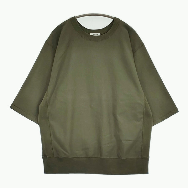 INTERIM REVERSE WEAVE S/S HARD TWIST SWEAT SHIRT サイズ5 定価19800円 スウェット カーキ メンズ インテリム【中古】5-0731S♪