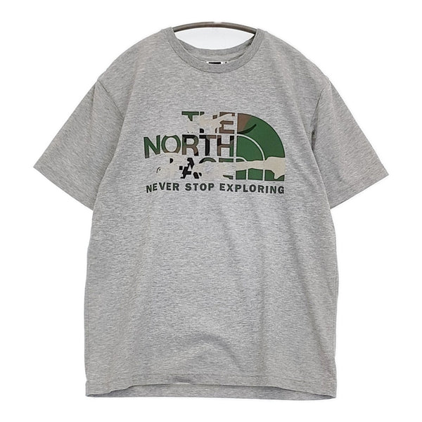THE NORTH FACE TEK TEE ON31203 サイズM 迷彩ロゴ カモフラ 半袖Ｔシャツ カットソー グレー ザノースフェイス【中古】5-0809S♪
