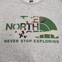 THE NORTH FACE TEK TEE ON31203 サイズM 迷彩ロゴ カモフラ 半袖Ｔシャツ カットソー グレー ザノースフェイス【中古】5-0809S♪