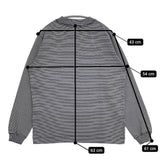 BEAUTY&YOUTH UNITED ARROWS シック コットン モックネック ボーダー 長袖Ｔシャツ カットソー ロンＴ ネイビー ホワイト メンズ ビューティアンドユース【中古】5-1113M∞