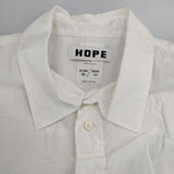 HOPE STOCKHOLM ホープ Deco Shirt WOM36 MAN44 コットン 半袖シャツ ホワイト メンズ【中古】6-0422S∞