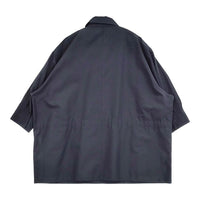 LOEFF リップクロス シャツ コットンシルク スナップボタン サイズ1 ブラウス シャツ ネイビー レディース ロエフ【中古】5-0809M♪
