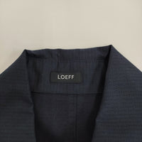 LOEFF リップクロス シャツ コットンシルク スナップボタン サイズ1 ブラウス シャツ ネイビー レディース ロエフ【中古】5-0809M♪