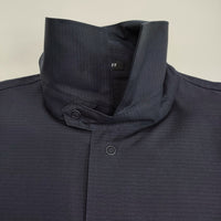 LOEFF リップクロス シャツ コットンシルク スナップボタン サイズ1 ブラウス シャツ ネイビー レディース ロエフ【中古】5-0809M♪