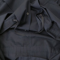 LOEFF リップクロス シャツ コットンシルク スナップボタン サイズ1 ブラウス シャツ ネイビー レディース ロエフ【中古】5-0809M♪