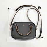 R&D.M.Co- レザー ボストンバッグ ミニ 定価49500円 ショルダーバッグ ブラック レディース オールドマンズテーラー【中古】5-1103G∞