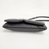 R&D.M.Co- レザー がま口ショルダーバッグ 定価66000円 ショルダーバッグ ブラック レディース オールドマンズテーラー【中古】5-1103G∞