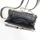 R&D.M.Co- レザー がま口ショルダーバッグ 定価66000円 ショルダーバッグ ブラック レディース オールドマンズテーラー【中古】5-1103G∞