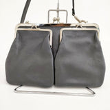 R&D.M.Co- レザー がま口ショルダーバッグ 定価66000円 ショルダーバッグ ブラック レディース オールドマンズテーラー【中古】5-1103G∞