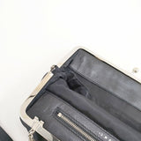 R&D.M.Co- レザー がま口ショルダーバッグ 定価66000円 ショルダーバッグ ブラック レディース オールドマンズテーラー【中古】5-1103G∞