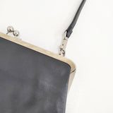 R&D.M.Co- レザー がま口ショルダーバッグ 定価66000円 ショルダーバッグ ブラック レディース オールドマンズテーラー【中古】5-1103G∞