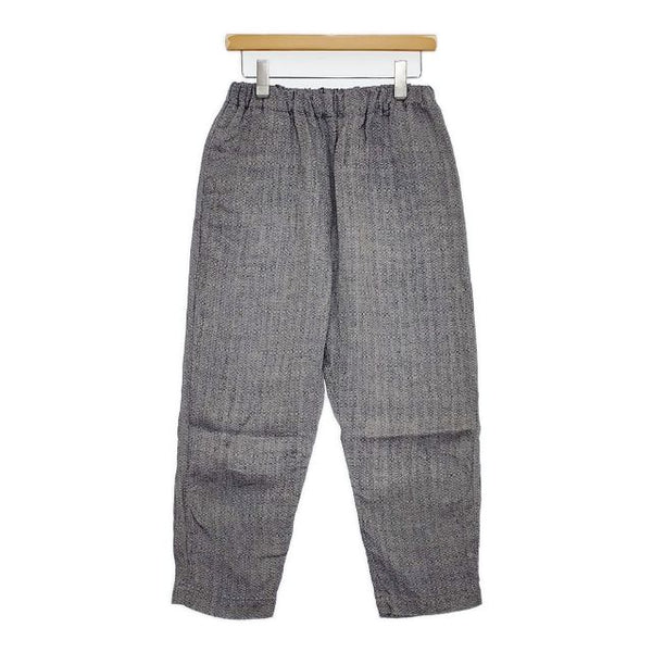 中川政七商店 麻のメランジ織パンツ リネンイージーワイド パンツ ネイビー レディース 中川政七商店【中古】5-1016M∞