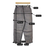 中川政七商店 麻のメランジ織パンツ リネンイージーワイド パンツ ネイビー レディース 中川政七商店【中古】5-1016M∞